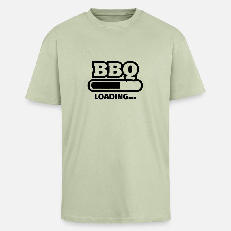 BBQ Loading - T-shirt unisexe oversize épais - vert sauge léger 