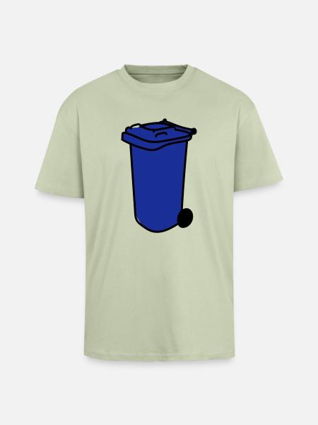 blaue Tonne - Oversized Heavyweight Unisex T-Shirt - Leichtes Salbeigrün
