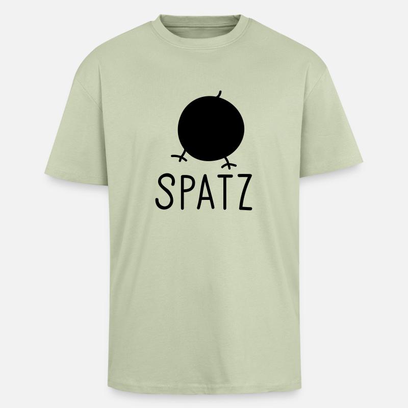 Spatz - Oversized Heavyweight Unisex T-Shirt - Leichtes Salbeigrün 