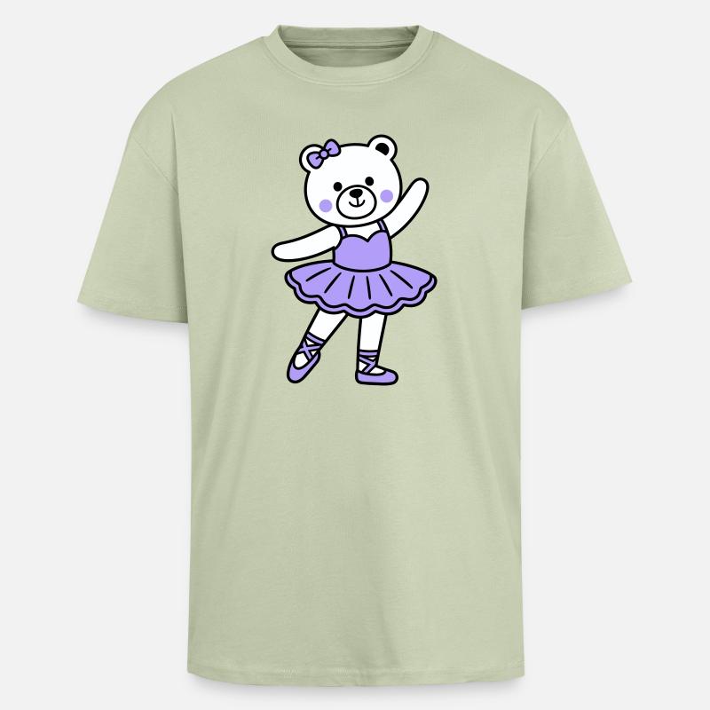 Bärenballett - Oversized Heavyweight Unisex T-Shirt - Leichtes Salbeigrün 