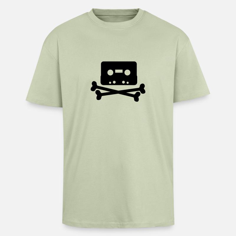 Piratbyrån - Oversized Heavyweight Unisex T-Shirt - Leichtes Salbeigrün 