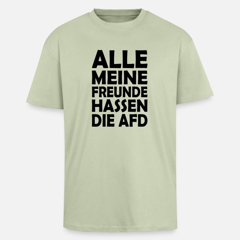 afd - Oversized Heavyweight Unisex T-Shirt - Leichtes Salbeigrün 