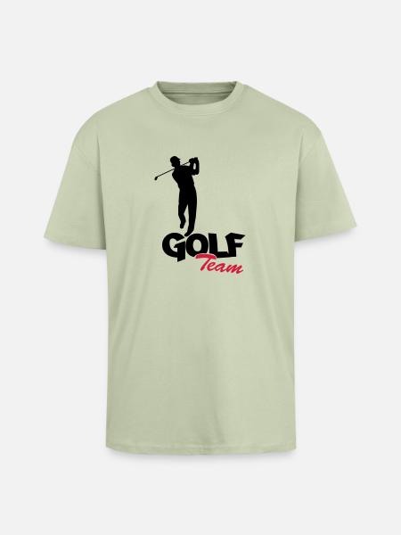 golfer_team2 - Oversized Heavyweight Unisex T-Shirt - Leichtes Salbeigrün 