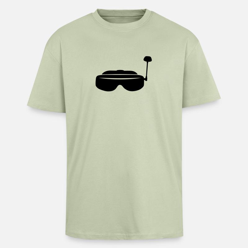 FPV Gläser - Oversized Heavyweight Unisex T-Shirt - Leichtes Salbeigrün