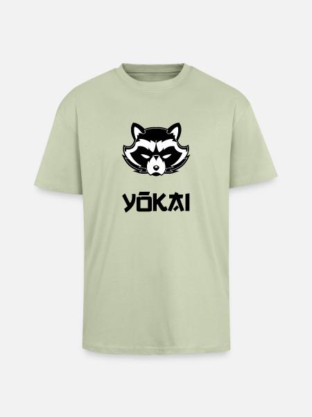 yokai blak - Unisex Oversized Heavyweight T-shirt - soft salvia
