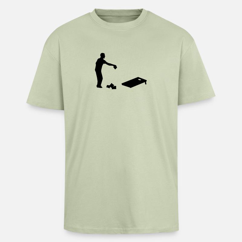 Cornhole - Unisex Oversized Heavyweight T-shirt - soft salvia 