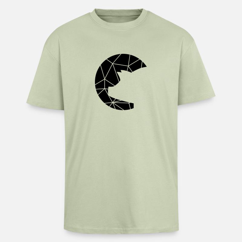 Schweini grid pattern - Unisex Oversized Heavyweight T-shirt - soft salvia 