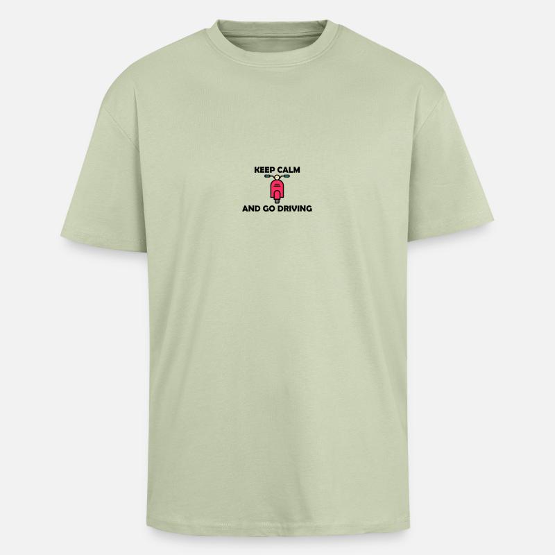 Roller Motorrad Geschenkidee - Oversized Heavyweight Unisex T-Shirt - Leichtes Salbeigrün 
