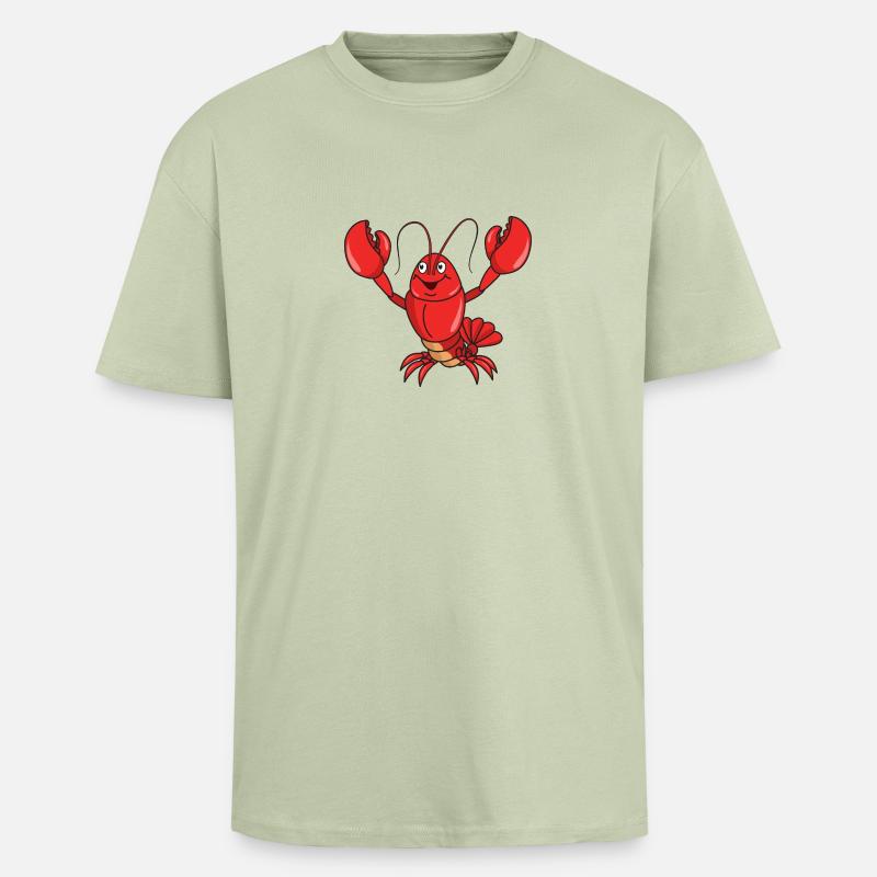 lobster - Unisex Oversized Heavyweight T-shirt - soft salvia 