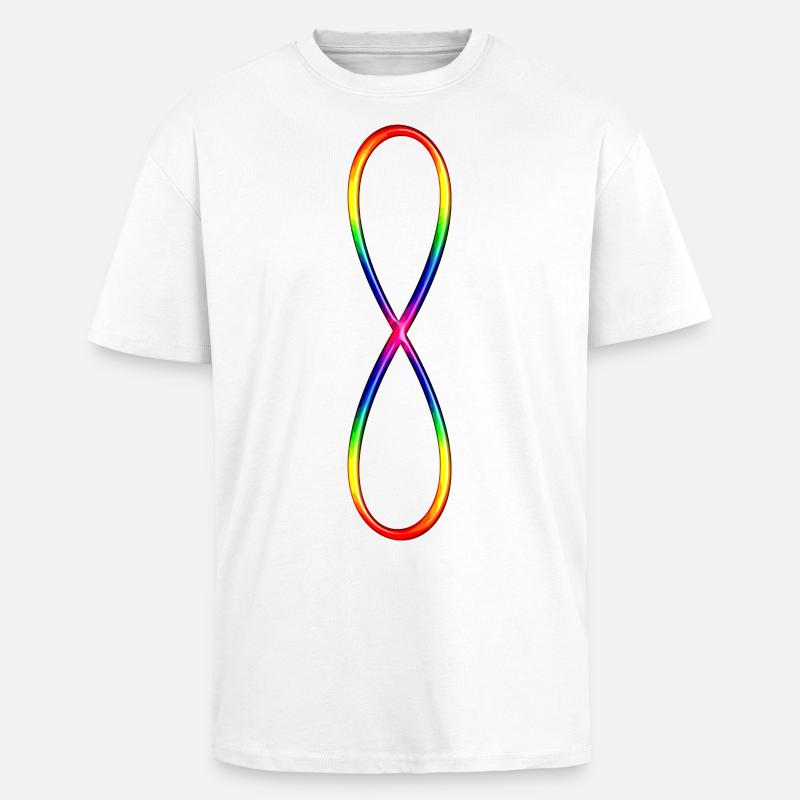 Symbol Unendlichkeit - bunt - Oversized Heavyweight Unisex T-Shirt - Weiß