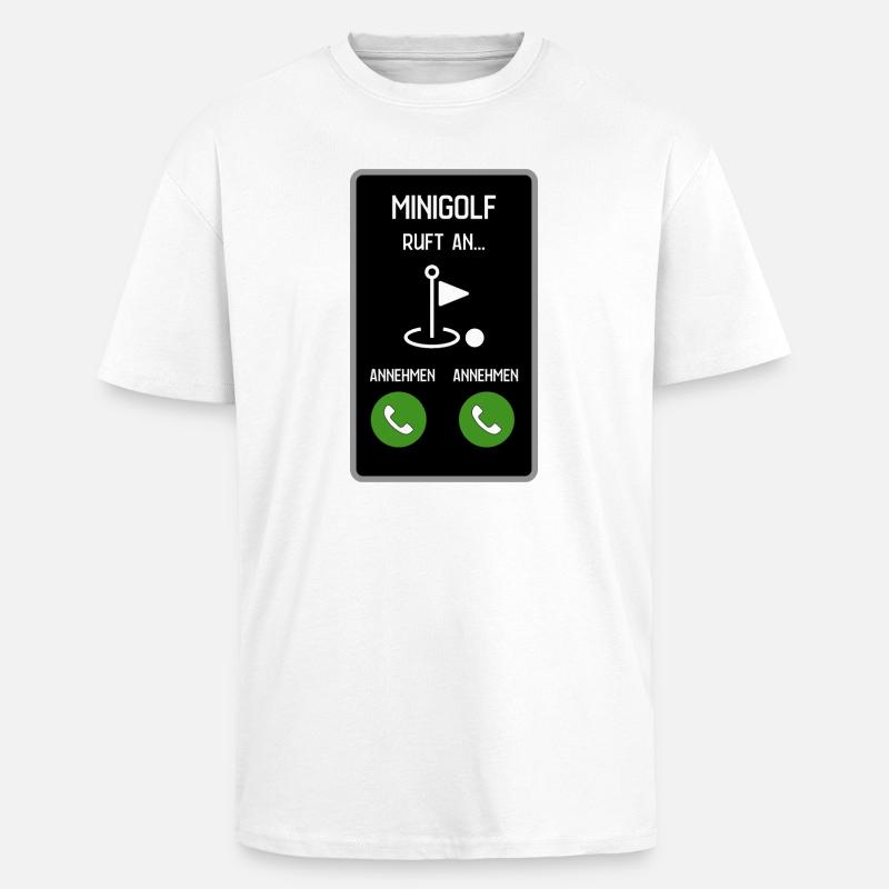 Minigolf ruft an - Oversized Heavyweight Unisex T-Shirt - Weiß