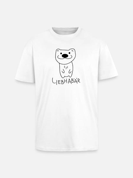 Liebhaber als Bär - Oversized Heavyweight Unisex T-Shirt - Weiß