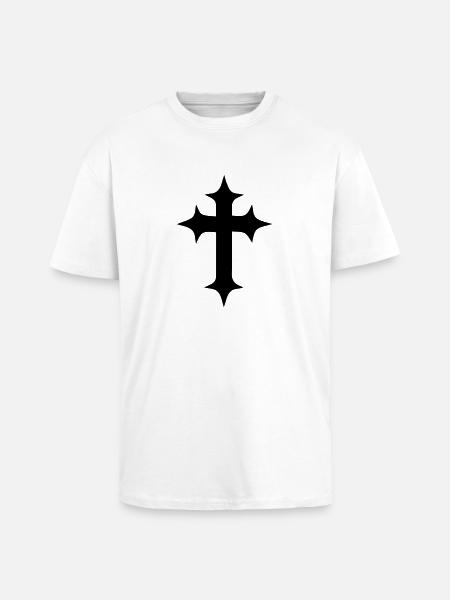 cross - T-shirt unisexe oversize épais - blanc
