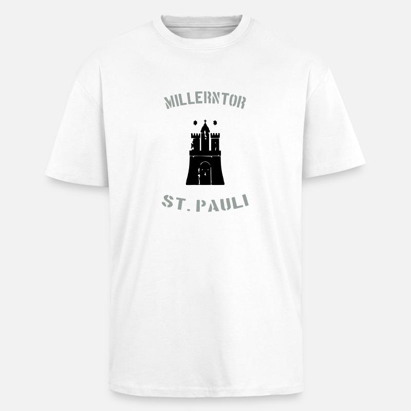 Millerntor St. Pauli - Oversized Heavyweight Unisex T-Shirt - Weiß