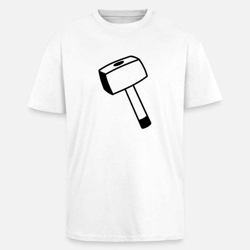 Hammer - Oversized Heavyweight Unisex T-Shirt - Weiß