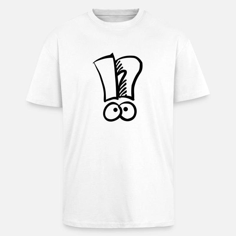 Exclamation mark question mark - Unisex Oversized Heavyweight T-shirt - white