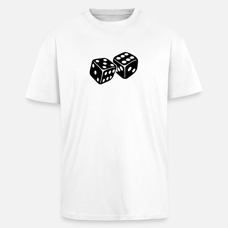 Dé - T-shirt unisexe oversize épais - blanc