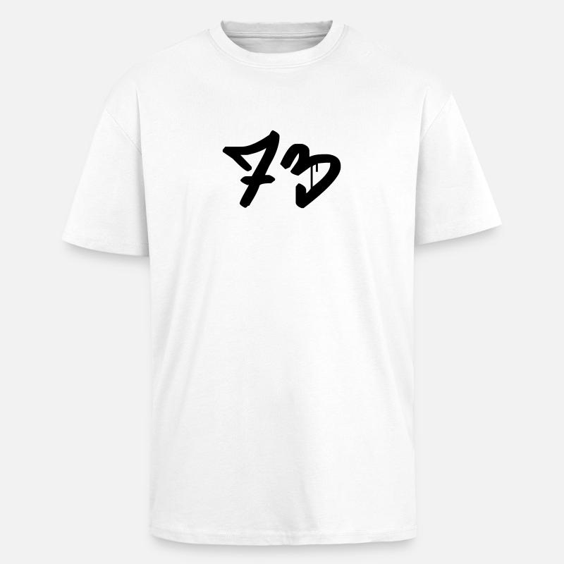 Graffiti : 73 - T-shirt unisexe oversize épais - blanc