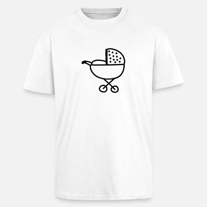 Strollers - line - Unisex Oversized Heavyweight T-shirt - white