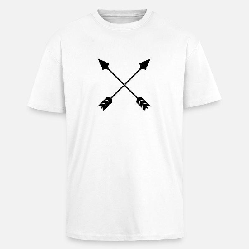 Pfeile - Oversized Heavyweight Unisex T-Shirt - Weiß
