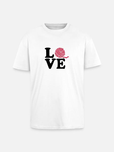 Knitting - Unisex Oversized Heavyweight T-shirt - white