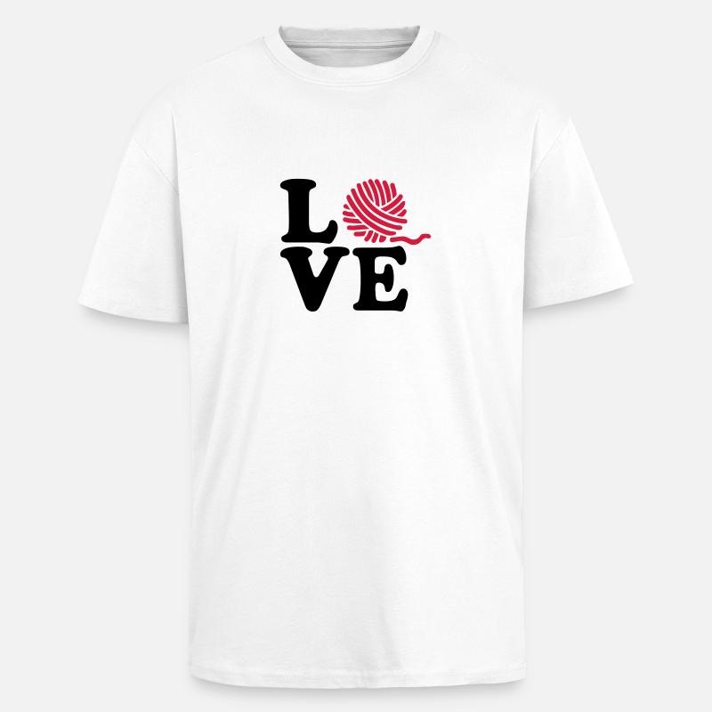 Stricken - Oversized Heavyweight Unisex T-Shirt - Weiß