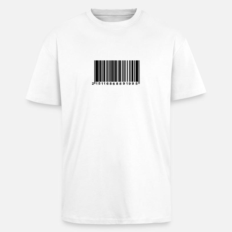 barcode encrypted - Unisex Oversized Heavyweight T-shirt - white