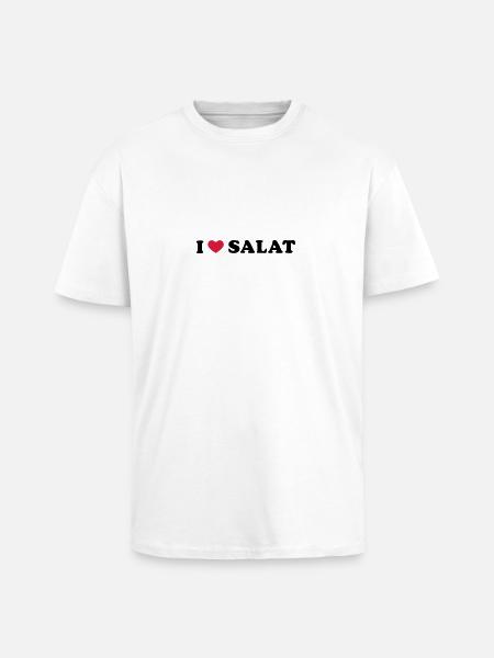 J'aime salade - T-shirt unisexe oversize épais - blanc