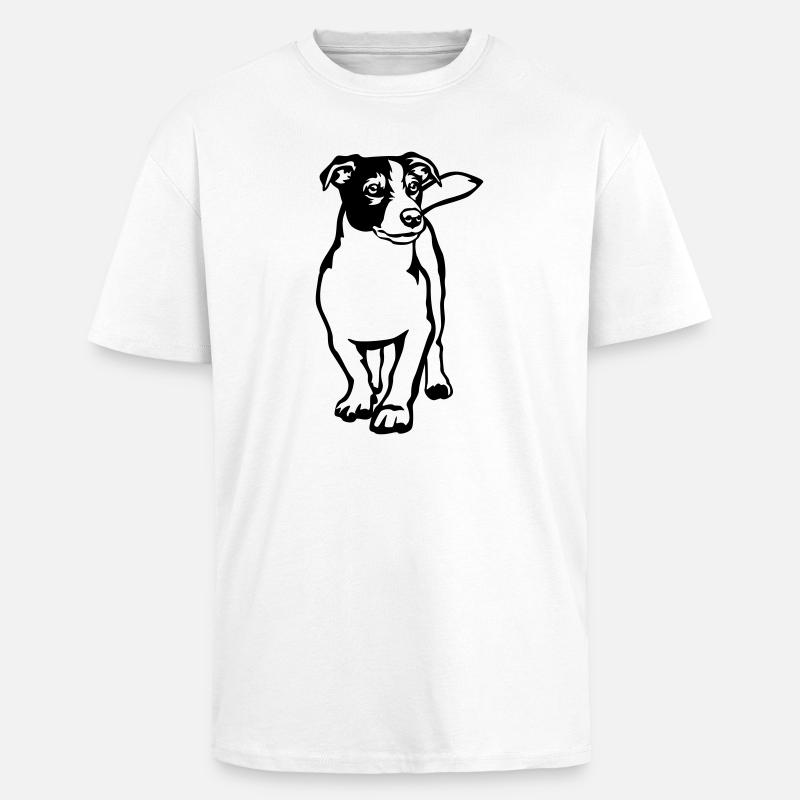 Jack Russell Terrier - Oversized Heavyweight Unisex T-Shirt - Weiß