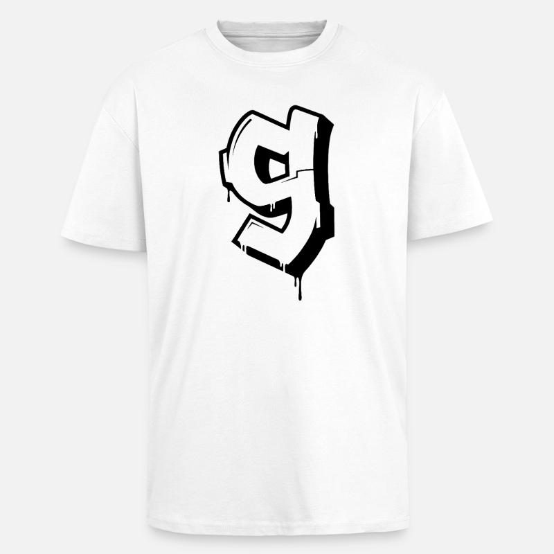 Graffiti 9 - Oversized Heavyweight Unisex T-Shirt - Weiß