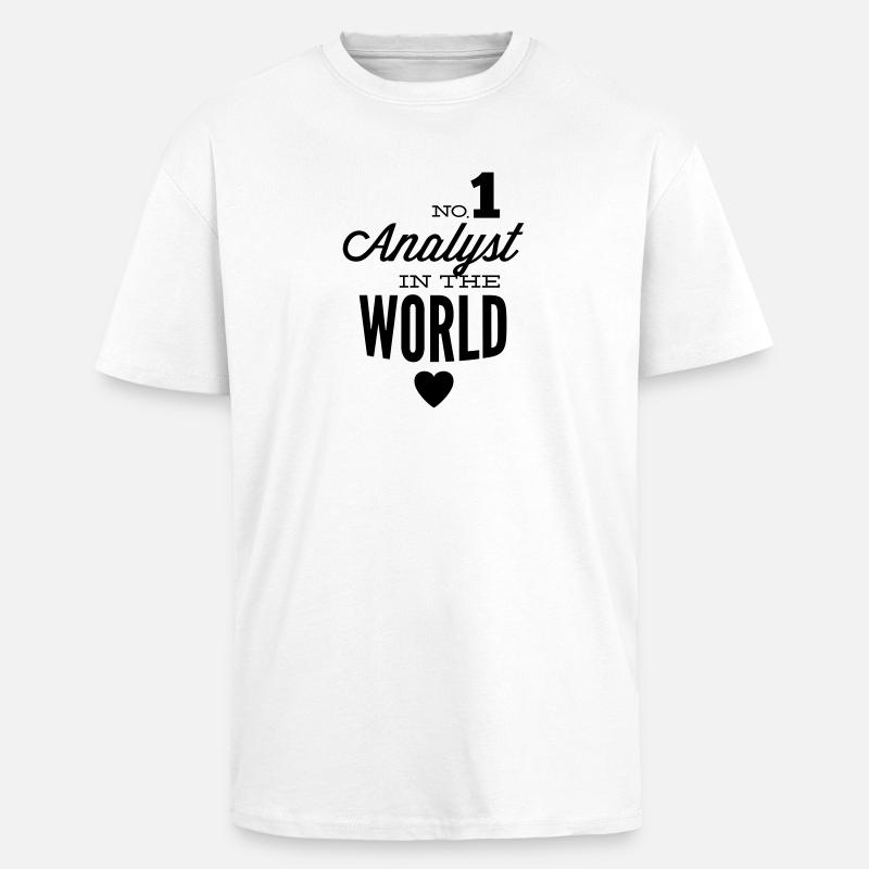 Le meilleur analyste du monde - T-shirt unisexe oversize épais - blanc