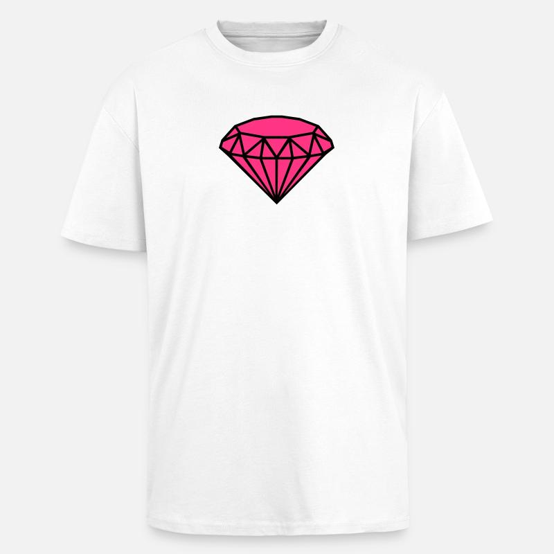 Diamond - Unisex Oversized Heavyweight T-shirt - white