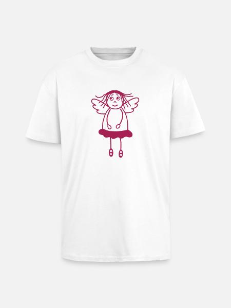 Schutzengel Mädchen - Oversized Heavyweight Unisex T-Shirt - Weiß
