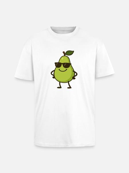 birne comic cool - Oversized Heavyweight Unisex T-Shirt - Weiß