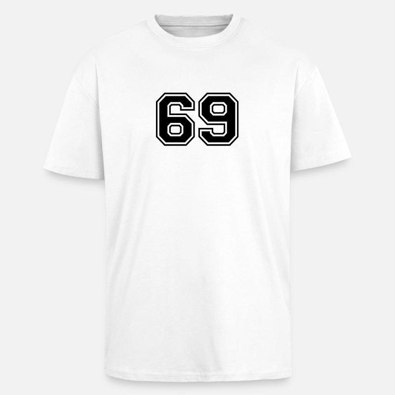 69 - Oversized Heavyweight Unisex T-Shirt - Weiß