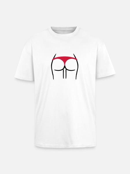 Po - Oversized Heavyweight Unisex T-Shirt - Weiß