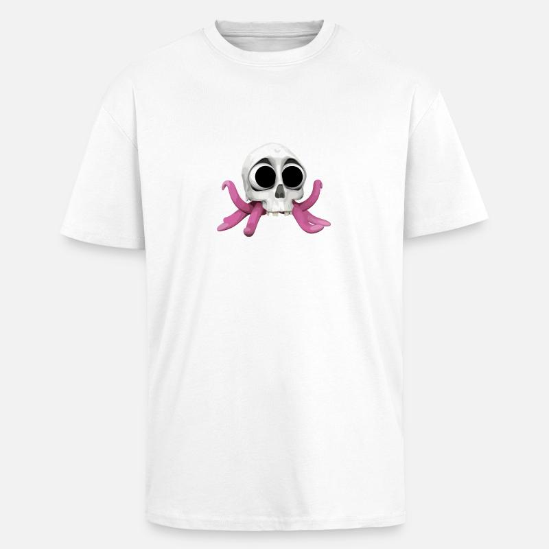 SkullyMops - Oversized Heavyweight Unisex T-Shirt - Weiß