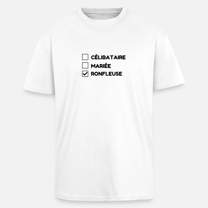 Schnarchen / Schnarcher / Schlaf / Schnarcherin - Oversized Heavyweight Unisex T-Shirt - Weiß