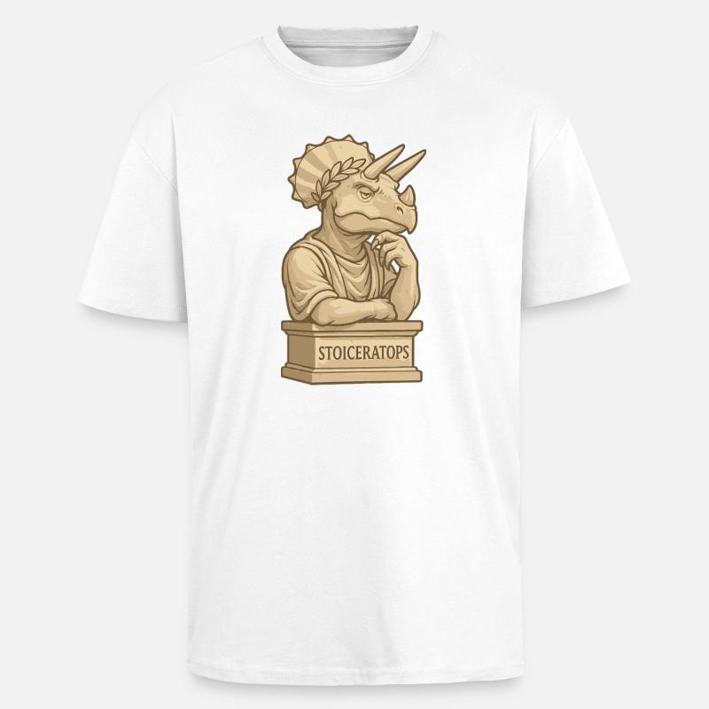 Stoiceratops - Oversized Heavyweight Unisex T-Shirt - Weiß