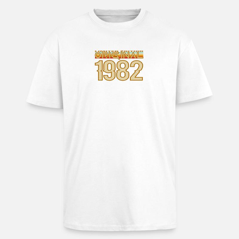 Retro 1982 Original Edition - Unisex Oversized Heavyweight T-shirt - white