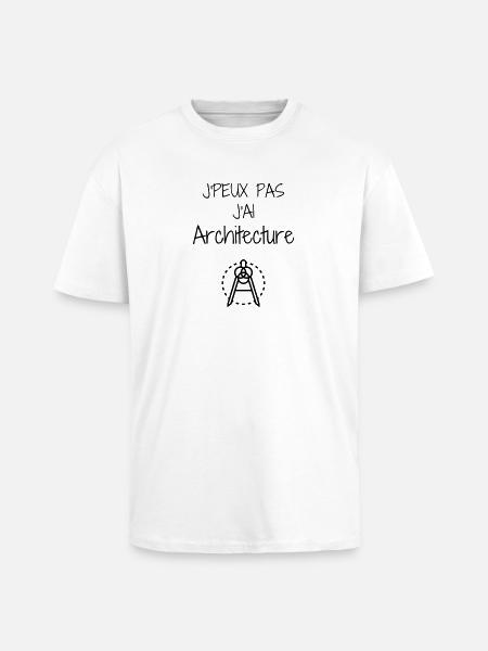 Architect / Architecture / Architekt / Architektur - Unisex Oversized Heavyweight T-shirt - white