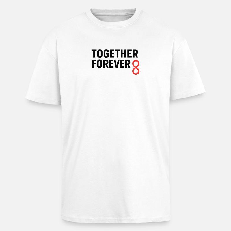 Conception de la connexion Unity Infinity - T-shirt unisexe oversize épais - blanc