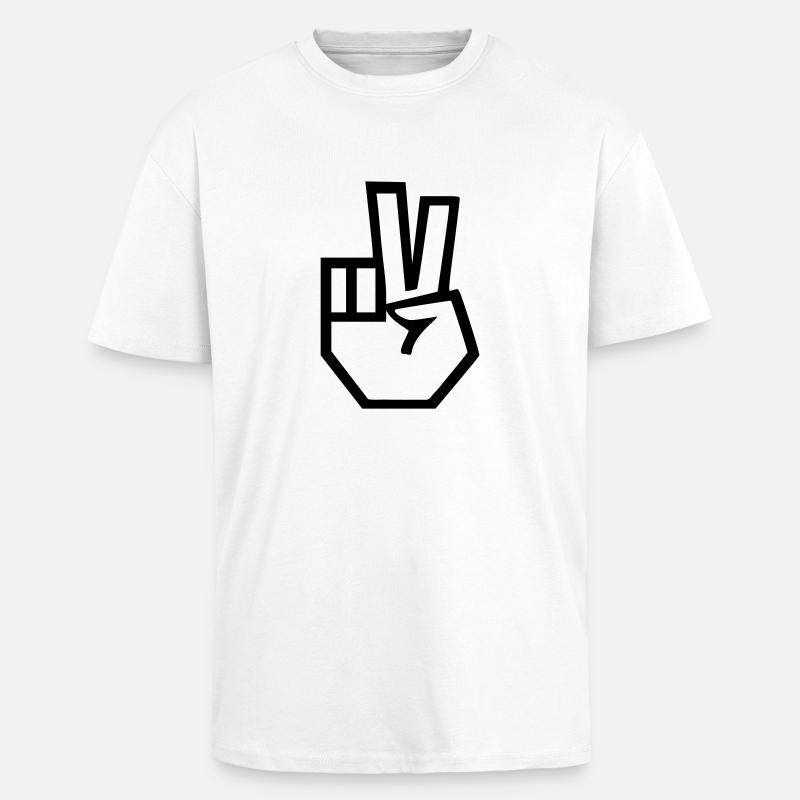 peace - Oversized Heavyweight Unisex T-Shirt - Weiß