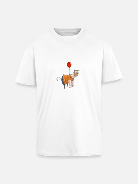 Ballon Mann - Oversized Heavyweight Unisex T-Shirt - Weiß