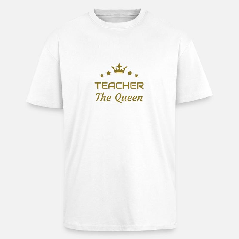 Ecole / Prof / Instit / Professeur / Maîtresse - T-shirt unisexe oversize épais - blanc