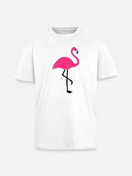 Flamingo Summer Sun Beach - T-shirt unisexe oversize épais - blanc