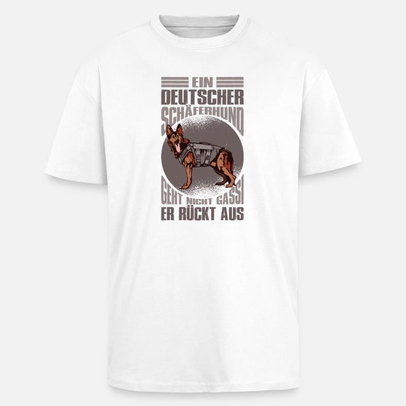 Schäferhund Geschenke Hund Herrchen Gassi - Oversized Heavyweight Unisex T-Shirt - Weiß