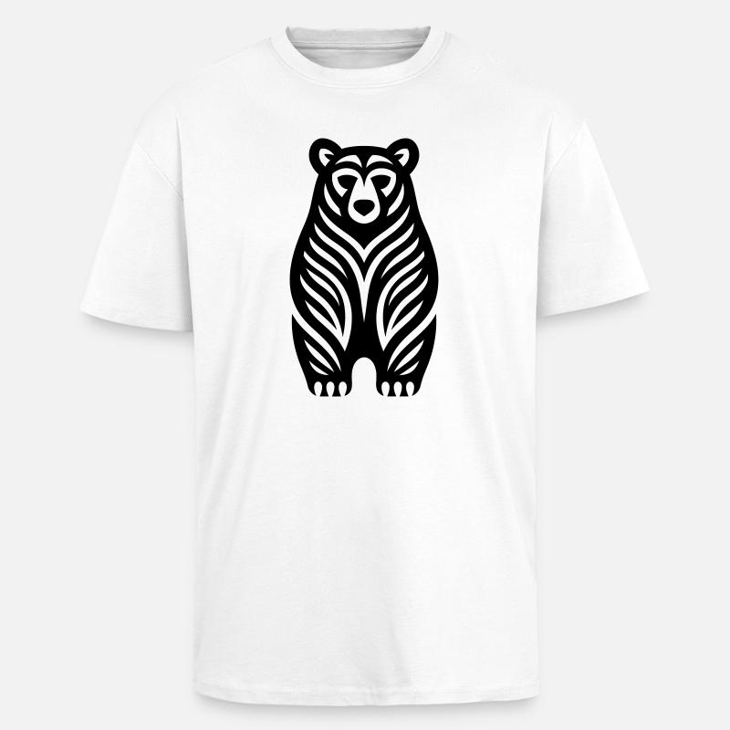 Just a Black Bear #4 | N-imal_Wears - Oversized Heavyweight Unisex T-Shirt - Weiß