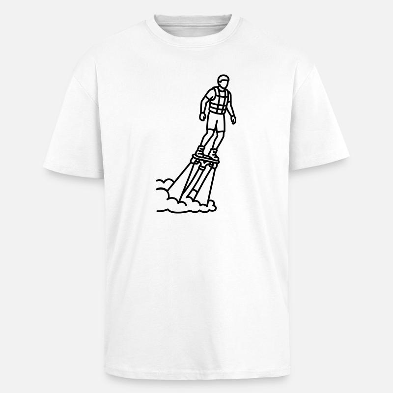 Flyboard - Oversized Heavyweight Unisex T-Shirt - Weiß