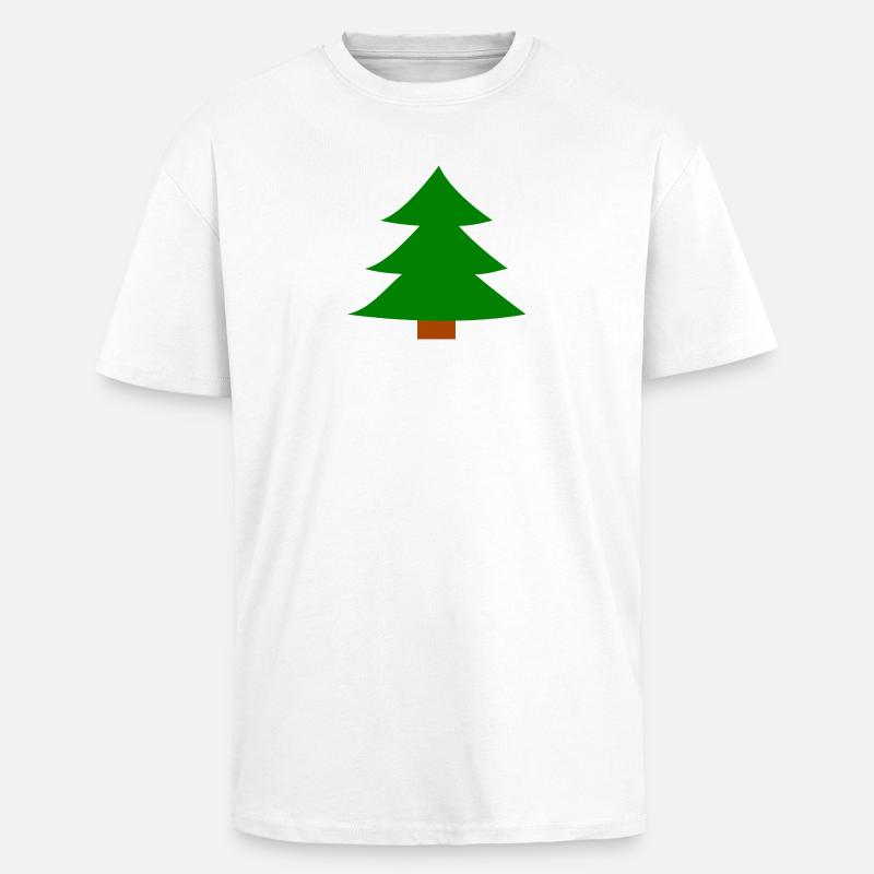 Weihnachtsbaum Silhouette - Oversized Heavyweight Unisex T-Shirt - Weiß